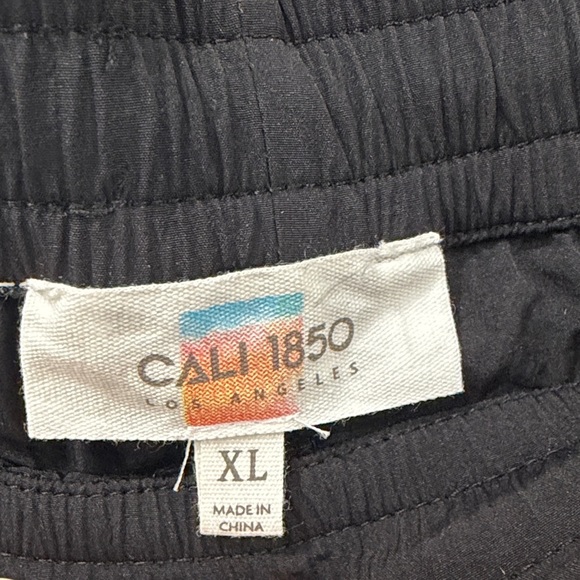 NWOT Black Wide Leg Nylon Drawstring Women's Pants - Picture 5 of 6